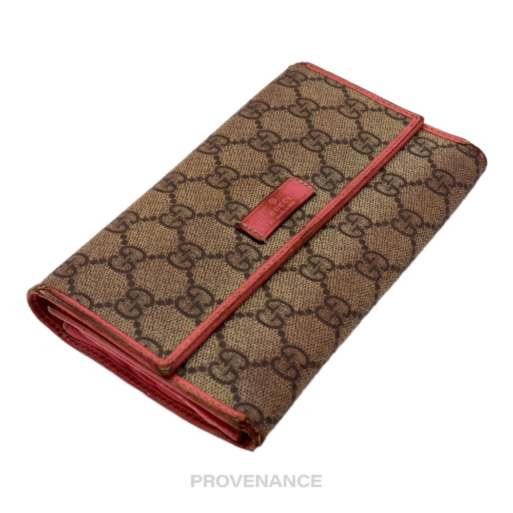 🔴 Gucci Long Wallet - GG Supreme Pink - Picture 3 of 5